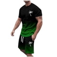 thumbnail image 1 of Ensemble de Complet pour Homme pour l'Été 2025 Survêtement Athlétique à Manches Courtes Col Rond Taille à Blocs de Couleur Tenue Décontractée de Performance pour un Style Quotidien, 1 of 5