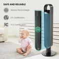 thumbnail image 4 of 40" Tower Fan with Remote & 12H Timers, 75° Oscillating Quiet Cooling Fans with 3 Speeds, 3 Modes, Touch Control Standing Fan, Black, 4 of 10