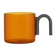 thumbnail image 1 of simhoa milk Tea Cup with Handle Heat Resistance for Office Flower Tea Cereal Orange, 1 of 2