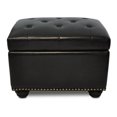 thumbnail image 1 of Convenience Concepts 5th Avenue Leather Storage Ottoman - Black | 163010B, 1 of 5
