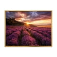 thumbnail image 1 of Designart Sunrise & Dramatic Clouds Over Lavender Field IV FLOAT FRAME WALL ART, 1 of 4