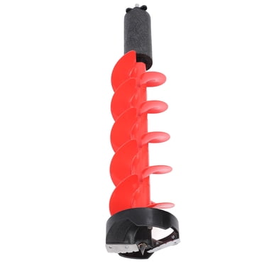 Ice Auger Kit, Nylon Drill Impact Resistant Ice Drill Auger 6in Cutting Diameter with Positioner for Deepwater