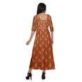 thumbnail image 4 of Moomaya Haut Indien Imprimé Robe Kurti Longue Tunique à Manches 3/4 Robes pour Femmes, 4 of 5