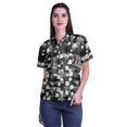 thumbnail image 1 of Moomaya Chemise à Manches Mi-Longues Imprimée pour Femmes, Col Boutonné, Haut Décontracté, 1 of 5