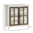 thumbnail image 3 of HOMCOM Buffet de Cuisine avec Portes en Verre Armoire Buffet Armoire d'Accent, 3 of 10