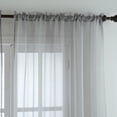 thumbnail image 3 of Goory Window Curtain Rod Pocket Drapes Panel Long Sheer Voile Treatments Modern Linen Textured Solid Color Home Decor Gray W: 52" x H: 54", 3 of 6