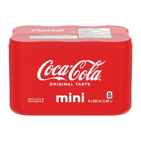 Coca-Cola Cans, 222 mL, 6 Pack