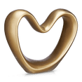 thumbnail image 1 of Bouclair Gold Decorative Ceramic Heart Medium, 1 of 10