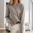 thumbnail image 2 of Cardigan pour Femmes Chandail Classique Chandail pour Femmes Col Ras du Cou à Boutons Cardigan à Manches Courtes Tricoté Ouvert à l'Avant, 2 of 4
