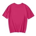 thumbnail image 4 of Offre Limitée Iumwxz T-Shirts Basiques Plissés Décontractés pour Femmes Blouses pour Femmes T-Shirts Graphiques à Nœud Col Rond Manches Courtes Blouse Tops pour Dames Doux et Confortables Course Course, 4 of 4