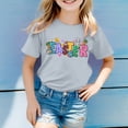 thumbnail image 3 of MIASHUI T-Shirt de Pâques pour Garçon et Fille, Manches Courtes, Imprimé Graphique, Gris, 8-9 Ans, 3 of 4