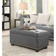 thumbnail image 1 of Convenience Concepts Designs4Comfort Ottomane de Rangement 7th Avenue en Tissu Gris, 1 of 5