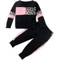 thumbnail image 1 of Baby Girl Clothes Set Long Sleeve Fashion Leopard Sweatshirt Tops + Harem Pants Infant Newborn Girls Spring Fall Outfits Sets, 1 of 5