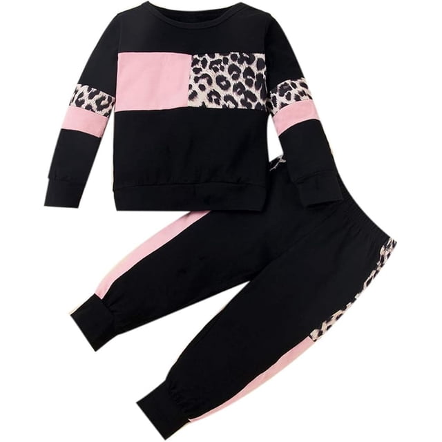 Baby Girl Clothes Set Long Sleeve Fashion Leopard Sweatshirt Tops + Harem Pants Infant Newborn Girls Spring Fall Outfits Sets