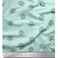 thumbnail image 1 of Soimoi Green Silk Fabric Tribal Skull Fabric Prints By Yard 42 Inch Wide, 1 of 5