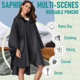thumbnail image 2 of LEEYNEER Poncho de Pluie Imperméable à Capuche pour Adultes Femmes avec Poches, 2 of 6