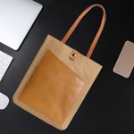 PEONAVET Computer Storage Computer Storage Washed Kraft Paper Laptop Bag Flannel Leather Microfiber Laptop Bag Business Document Bag One Shoulder Laptop Bag