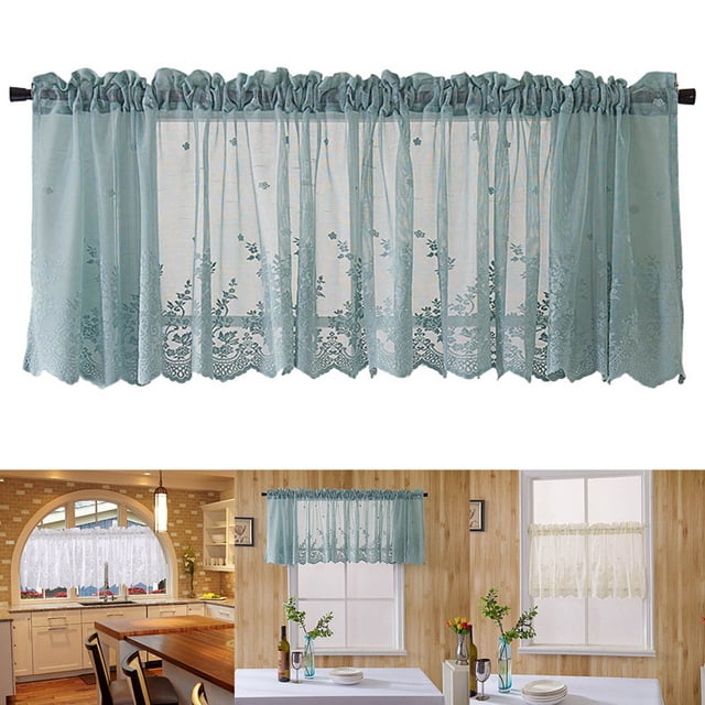 Window Treatment Fine Workmanship Wide Application Polyester Romantic Flower Curtain Valance Household Supplies