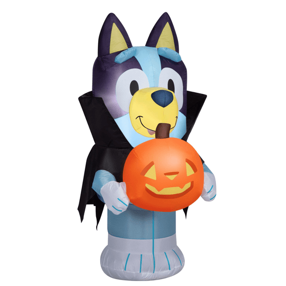 Gemmy Airblown Inflatable Bluey in Vampire Costume, 3.5 ft Tall