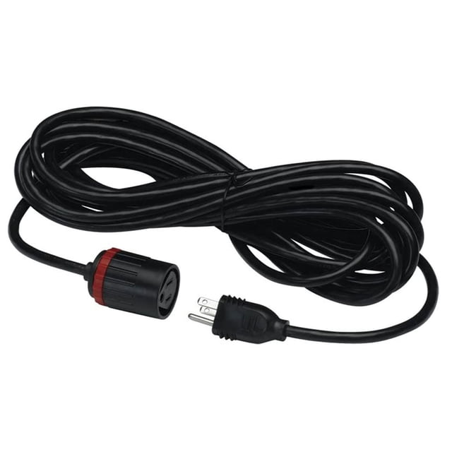 Allied Precision Industries LockNDry Cordon d'Alimentation Intérieur/extérieur de 25 Pieds, Cordon d'Extension Noir de 16 Calibres, 13 a avec Mécanisme de Verrouillage Sécurisé. Comprend un Écrou de Verrouillage Rouge et un Joint Noir pour un Joint Résistant à l'Eau, Idéal pour les Raccordements d'Alimentation Intérieurs et Extérieurs. Compatible avec les Cordons d'Alimentation LockNDry et les Prises standard.