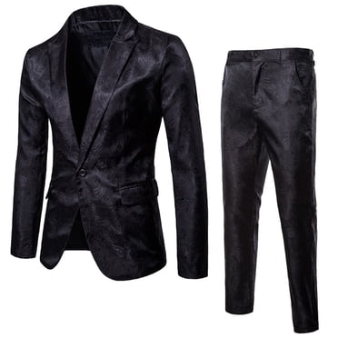 DPTALR Men's Suit Slim 2-Piece Suit Business Wedding Party Jacket Coat & Pants