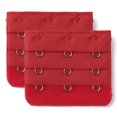 thumbnail image 1 of INSPIRE CHIC Rallonges de Soutien-Gorge pour Femmes à 3 Crochets 3 Rangées Bretelle de Soutien-Gorge Extensible Boucle Crochets Bande de Soutien-Gorge Rouge 2, 1 of 5