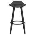 thumbnail image 2 of Set of 2 Mid-Century ABS & Solid Wood 26'' Counter Stool in Black, 2 of 7