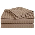 thumbnail image 1 of 900 Thread Count 100% Egyptian Cotton 4-Piece Bed Sheet Set (1 Flat, 1 Fitted Sheet, 2 Pillow Covers) 27 Inches Deep Pocket Size Stripe Pattern, 1 of 5