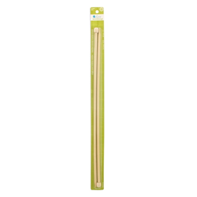 LOVE KNITTING Bamboo Single Point Needles 35.6 cm (14 in), 2 pc, 35 cm (13.8 in), 5.5 mm (0.22 in)