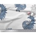 thumbnail image 2 of Soimoi Modal Satin Fabric Peacock Block Printed Craft Fabric by The Yard 42 Inch Wide, 2 of 3