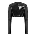 thumbnail image 4 of vastwit Womens Faux Leather Cropped Jacket Open Front Long Sleeve for Themed Parties Black L, 4 of 5
