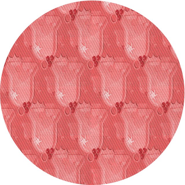 Ahgly Company Tapis d'Intérieur Ronds Transitionnels Lavables à la Machine, Rouge Rubis, 3 Pieds Rond