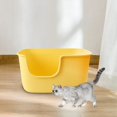 thumbnail image 1 of BELOVING High Sided Cat Litter Boxs Cage Litter Pans for Kitty Hamsters Small Animals Yellow, 1 of 9