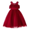 thumbnail image 2 of EGNMCR Robes de Soirée pour Femmes, Robes Formelles pour Femmes, Robes de Cocktail pour Femmes Robe Sans Manches à Col Rond Robe pour Enfants Robe Sans Manches pour Filles Robe Princesse à Épaules Robe Fleurie en Tulle à Pois Robe pour Fille, 2 of 9