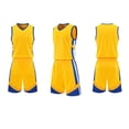 thumbnail image 1 of RKSTN Soccer Maillot Enfants Sans Manches Col Rond Chandail de Soccer avec Shorts Ensemble d'Uniforme d'Entraînement 2 Pcs Ensemble de Maillot de Soccer (Jaune, P) Unisexe, 1 of 5