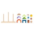 thumbnail image 4 of TOOKYLAND Day and Night Stacker - 14pcs - Wooden Stacking Game with Manual, Ages 3+, 4 of 9