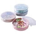 thumbnail image 1 of Coofit Divided Plate Creative 5 Grids Dessert Plate Fruit Plate with Lid, 1 of 10