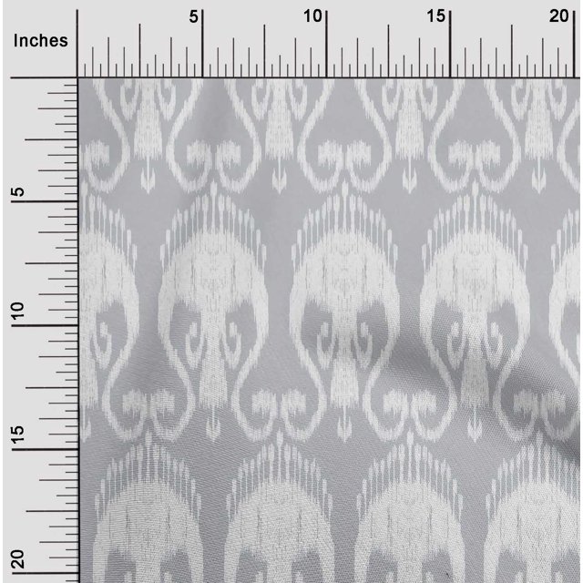 oneOone Polyester Lycra Fabric Swirl Ikat Print Fabric BTY 56 Inch Wide