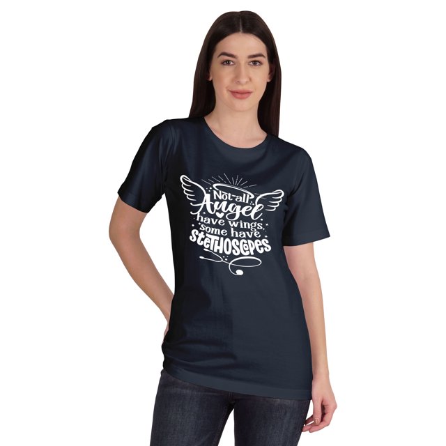 Inkmeso T-shirt Nurse pour Femmes Not All Angel Have Wings Some Have Stethoscopes