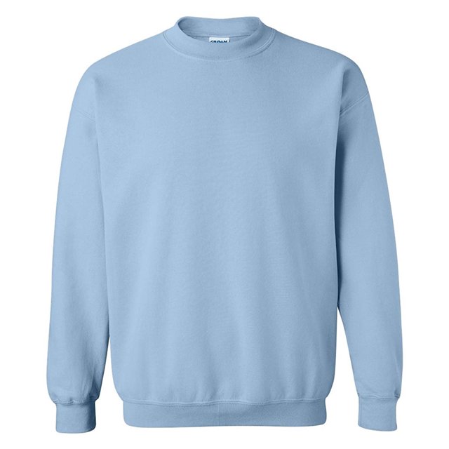 Gildan 1800 Chandail en Molleton à Manches Longues Col Rond pour Hommes Bleu Clair m