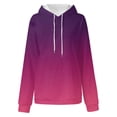 thumbnail image 4 of Timegard Sweatshirts for Women Plus Size Zipper Hoodies Pullover Gradient Color Fall Casual Loose Tops, 4 of 5