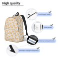 thumbnail image 3 of Easygdp Corgi Dog for Durable Canvas Laptop Backpack - Adjustable Shoulder Strap, Large Capacity, Fits 15-17in Laptops, for School, Work, Travel-Small, 3 of 5