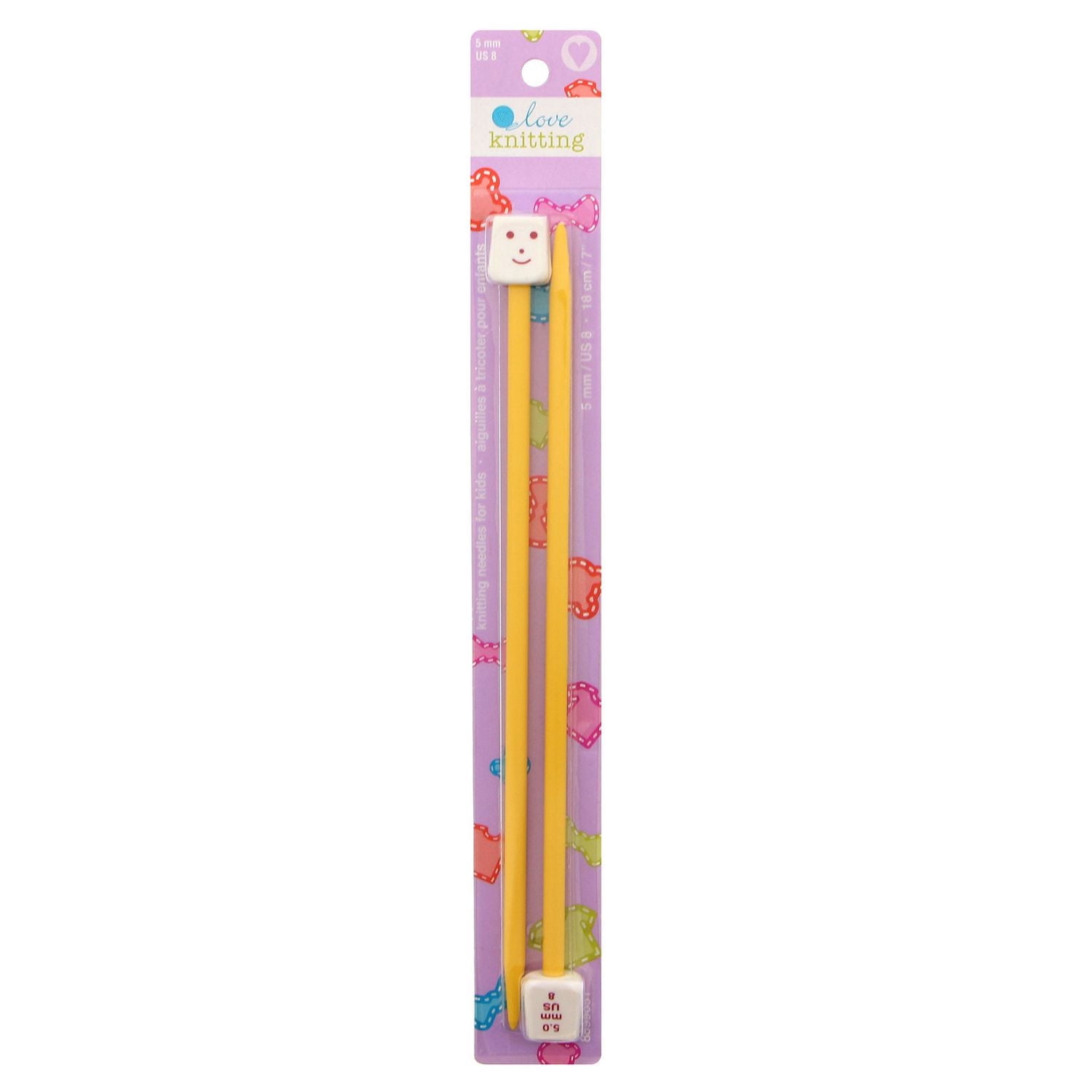 LOVE KNITTING Kids’ Single-Point Needles, 18 cm (7 in), 6 mm (0.24 in)