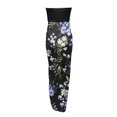 thumbnail image 4 of Womens Summer Print Strapless Long Dress Beach Split Dress Party Club Dress, 4 of 5