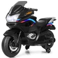 thumbnail image 1 of Costway 12V Kids Ride On Motorcycle Electric Motor Bike w/ Training Wheels & Light Black, 1 of 10