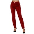 thumbnail image 1 of Dealovy Dress Pants Women Work Skinny Straight-Leg Trousers Solid Color Mid Rise Office Ankle Length Trousers, 1 of 5