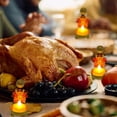 thumbnail image 4 of WRKEKC LED Electronic Candlestick Iron Painted Turkey Maple Modeling Lamp Thanksgiving Night Light Ornaments, 4 of 6