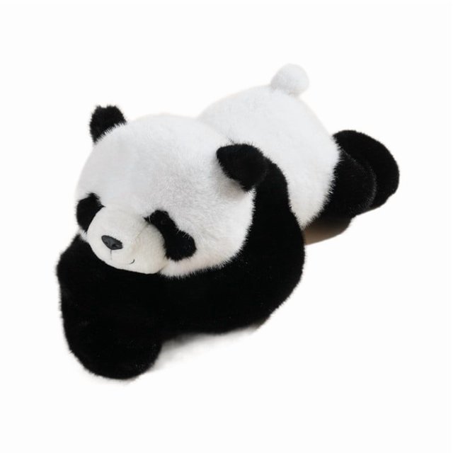 Realistic Giant Panda Plush Stuffed Animal Toy 11.8 Inches Soft Plushie Figure Home Desk Decor