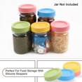 thumbnail image 1 of Colored Plastic Mason Jar Lids Regular Mouth Mason Canning Jars Top Food Storage Replacement 4 Pack, 1 of 7
