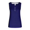 thumbnail image 5 of Timegard Camisoles pour Femmes Col Rond à Boutons Sans Manches Couleur Unie Chic Décontracté Tunique Haut Blouse, 5 of 5